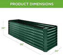 Best Choice Products 8x2x2ft Outdoor Metal Raised Garden Bed, Rectangular Deep Root Planter Box for Vegetables, Flowers, Herbs, and Succulents w/ 239 Gallon Capacity - Dark Green by GreenHaven Gardens