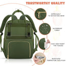 Baby Diaper Bag Backpack, Travel Diaper Bags for Girl Boy Large Capacity Baby Bag Backpack for Women Army Green by TinyTreasures Baby Boutique