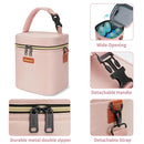 Mancro Baby Bottle Bag for Breastmilk, Breast Milk Cooler Bag with Ice Pack Fits 4 Milk Bottles Up to 9 Ounce with Adjustable Shoulder Strap, Lnsulation Breast Milk Cooler Travel Gifts, Pink by TinyTreasures Baby Boutique