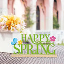 COCHIE Metal Happy Spring Sign, Spring Decorations for Home, Office, Shelf, Mantel, Indoor, Spring Flower Decor, Spring Butterfly Table Top Party Decoration (Spring) by CozyNest Decor