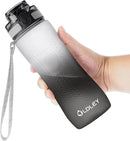 OLDLEY 25 oz Water Bottle, Motivational Water Bottle with Time Marker, Sports Water Bottle With Strap, Leakproof & BPA Free Large Water Bottles for School, Gym, Travel, Outdoor, Tritan,White&Black by CozyNest Decor