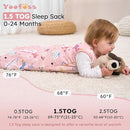Yoofoss Baby Sleep Sack 12-18 Months, 1.5 Tog Baby Wearable Blanket with 2-Way Zipper, 100% Cotton Organic Fabric Winter Infant Sleeping Sack, Warm Soft Comfy by TinyTreasures Baby Boutique