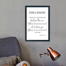 LuZhiQiang Jeremiah 29 11 Wall Art 16"×11" For I Know The Plans I Have for You Sign Wood Framed Wall Decor Hanging (Black) by CozyNest Decor
