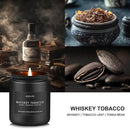 Whiskey Tobacco Candle | Masculine Candles for Men, Soy Candles for Home Scented, Manly Gifts Tobacco Candle for Home - Gifts for Men, 7oz Black Jar by CozyNest Decor