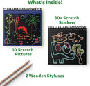 Skillmatics Scratch Art Book for Kids - Dinosaurs, Craft Kits & Supplies, 30+ Scratch Stickers, Travel Toys, DIY Kit, Gifts for Boys & Girls Ages 3, 4, 5, 6, 7, 8 by TinyTreasures Baby Boutique