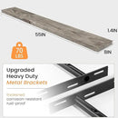 Fun Memories Floating Shelves for Wall Dec, 55"x8" Rustic Reclaimed Wood Shelves, Heavy-Duty Wall Mounted Shelves with Invisible Brackets for Living Room, Bedroom, Kitchen, Grey Finish by CozyNest Decor
