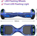 SISIGAD Scooters for Kids Ages 6-12, with Built-in Bluetooth Speaker and 6.5" Colorful Lights Wheels, Safety Certified Self Balancing Scooter Gift for Kids by TinyTreasures Baby Boutique