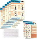 Whole Body Vibration Plate Exercise Poster Set - 6 Workout Guides & 2 Customizable 30-Day Plans for Home & Gym Use by CozyNest Decor