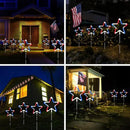4th of July Decorations Red White and Blue Light, 4PCS Big LED Neon Star Pathway Lights Outdoor, Patriotic Garden Stake Lights with 8 Modes Waterproof for Independence Day Yard Lawn Decor by GreenHaven Gardens