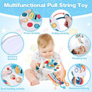 SpringFlower 5 in 1 Baby Toys 6 to 12 Months, Montessori Toys, Soft Baby Teething Toys, Sensory Bin Toy, Stacking Building Blocks & Rings Infants,Sorting Sensory Learning Gift for Toddlers Aged 1-3 by TinyTreasures Baby Boutique