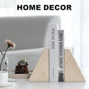 Marble Bookends for Heavy Books, Decorative Book Ends for Shelves, Beige Stone Durable and Heavy-Duty Book Ends for Hardback Books & CDS, Unique Book Stopper & Holder, Set of 2 by CozyNest Decor