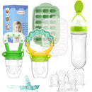 Baby Fruit Feeder & Baby Breastmilk Popsicle Molds-WAJIAYON Silicone Babies Food Freezer Tray Storage Containers, Infant Food Pacifier Feeder and Teether Infant Teething Feeders-Green by TinyTreasures Baby Boutique