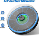 Solar Fountain Full Glass Panel No Battery, 3.5W Solar Bird Bath Fountains with 4 Fixed Rods & 7 Nozzles, Solar Fountain Pump for Bird Bath, Garden, Pond, Pool, Patio,Hummingbird by GreenHaven Gardens