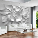 WFBHUA-3d Gray Floral Wallpaper Mural Black and White Embossed Peony Flowers Butterfly Wallpaper for Living Room Bedroom(Not Peel and Stick) by CozyNest Decor