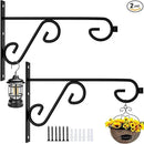 Plant Hangers Outdoor 2 Pack Hanging Basket Hooks,12in Metal Plant Bracket Wall Hooks for Hanging Flower Basket,Hanging Plant Holder by GreenHaven Gardens