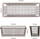 2 Sets Extra Large Hanging Wall Basket, Brown Metal Wire Baskets with Steel Hooks for Organizing, WallmountedFruit Vegetable Toy Snack Storage, Home Kitchen Bathroom Laundry Pantry Organizer by GreenHaven Gardens