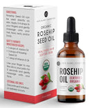 Kate Blanc Cosmetics Rosehip Oil for Face & Skin (4oz, Organic, Pure, Cold Pressed) Rosehip Seed Face Oil for Facial & Gua Sha Massage by CozyNest Decor