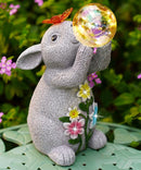 Solar Rabbit Outdoor Garden Statues: Outside Decor with Lights Clearance for Yard Art Lawn Ornaments Porch Patio Balcony Home House - Birthday Gifts for Grandma Mom Women by GreenHaven Gardens