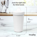 Re-Play Sippy Cups for Toddlers - 10 Oz. Reusable Spill Proof Cups for Kids, Dishwasher/Microwave Safe - Made in USA - Set of 3-3.13" x 6.25" - Seashell by TinyTreasures Baby Boutique