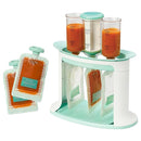 Infantino Squeeze Station, Baby Food Maker & Pouch Filler, Fill 3 Reusable Pouches at Once, Easy to Use, Dishwasher Safe, Homemade Baby Food Prep Essential, Teal by TinyTreasures Baby Boutique