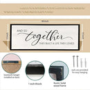 And So Together They Built A Life They Loved Sign 40”X15” Master Bedroom Above Bed Wall Decor Large Framed Wood Farmhouse Sign for Over Bed Bedside Wall Art for Love Sign Decor (Black) by CozyNest Decor