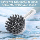 Patelai 12 Pack Kitchen Scrub Dish Brush with Long Handle Dish Scrubber with Stiff Bristles Scrub Brushes for Kitchen Dishes Washing Tools, Pots, Pans and Sink Cleaning (Celadon) by CozyNest Decor