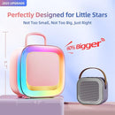 Kinglucky Karaoke Machine for Kids Girls Ages 3-12 with 2 Light-Up Microphones, Bigger Size Yet Portable Bluetooth Speaker with Voice Effects for Birthday, Family Fun & Party (Pink) by TinyTreasures Baby Boutique