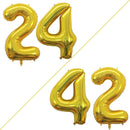 GOER Number 24 Balloons for 24th Birthday Party Decorations,42 Inch Jumbo Foil Helium 42 Balloons for 42nd Birthday Party Decoration (Gold) by TinyTreasures Baby Boutique