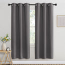 NICETOWN Blackout 72 inch Curtains for Kids Room, Grommet Room Darkening Thermal Insulated Solid Window Treatments Sound Reducing for Bedroom, 2 Panels, W37 x L72, Grey by TinyTreasures Baby Boutique