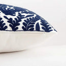 HWY 50 Navy Blue Decorative Throw Pillow Covers 18x18 Inch, Pack of 2 Embroidered Cotton Farmhouse Cushion Cover Pillow Case for Sofa Couch Living Room Bed Bedroon, Accent Branches by CozyNest Decor