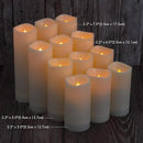 Aignis 24pcs Flameless LED Candles Battery Operated with 10-Key Remote Timer, Outdoor Waterproof Electric Lights, Warm Flickering Glow for Cozy Home/Wedding/Holiday Décor (D2.2'' x H4''/5''/6''/7'') by CozyNest Decor