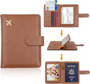 Melsbrinna Rfid Passport Holder for Travel women/Men, Cute Passport Wallet Rfid Blocking Card Slots, Rfid Passport Cover/CaseTravel Wallet, Passport Book Holder (1, Brown) by TinyTreasures Baby Boutique
