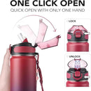 Enerbone 24 oz Insulated Water Bottle, Stainless Steel Bottle with Carrying Strap, Double-Wall Vacuum Insulation Design, Leakproof Sports Bottle with Straw, Keep Drinks Cold or Hot for Hours by CozyNest Decor