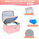 PIIOSER Breast Milk Cooler Bag with 2 Ice Pack, Fit 6 Breastmilk Storage Bags Up to 8Oz, Insulated Baby Bottles Tote Bag for Daycare and Breastfeeding Mom (Pink-XS) by TinyTreasures Baby Boutique
