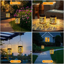 2 Pack Butterfly Solar Lanterns Outdoor Waterproof,Birthday Gifts for Women Mom,Hanging Solar Lights Outdoor LED 6.9" Metal Butterfly Decorative Lanterns for Patio,Pathway,Yard,Garden Decor by GreenHaven Gardens