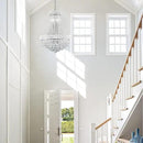 10 - Light Unique Empire Crystal Chandelier for Dining Room Foyer Entryway Living Room Bedroom Chrome Finish by CozyNest Decor