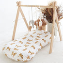 LifeTree Muslin Baby Lounger Cover, Newborn Slipcover Lounger Cover for Boys Girls Infant, Soft 70% Viscose from Bamboo and 30% Cotton, 1 Pack Cover Only, GoldenRetriever Pattern by TinyTreasures Baby Boutique