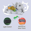 Garden Dragon Statue Outdoor Decor, Dragon Garden Sculpture Waterproof Solar LED Lights Resin Succulent Decorations for Outside Lawn Patio Patio Yard Ornament Gifts by GreenHaven Gardens