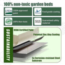 Raised Garden Beds 8 X 2 X 1.4Ft, Galvanized Raised Garden Beds Outdoor Planter Box for Vegetables, Gardening, Flowers, Fruits etc (Ivory) by GreenHaven Gardens