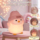 Penguin Night Light, Cute Pink Penguin Lamp with Knit Hat, Soft Silicone Nursery Nightlight for Baby, Rechargeable/Dimmable/Timer,LED Squishy Novelty Animal Bedside Lamp,Funny Gifts for Kids by TinyTreasures Baby Boutique