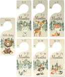 Baby Closet Dividers | Woodland Nursery Decor Closet Dividers for Baby Clothes | Hanging Wooden Baby Clothes Dividers for Closet | NB - 24 Month Baby Closet Size Dividers by TinyTreasures Baby Boutique