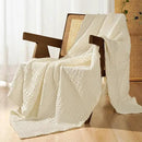 PHF 100% Cotton Waffle Weave Throw Blanket, Soft Lightweight Breathable Cozy Summer Throws for Couch Bed Sofa, Luxury Aesthetic Woven Blanket for Home Decor & Office, 50"x60", Cannoli Cream by CozyNest Decor