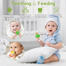 WAJIAYON Baby Fruit Feeder Pacifier - 5 Pack | 2 Infant Food Feeder Pacifier & 1 Baby Food Dispensing Spoon | Fresh Fruit Teethers for Babies | Shower Gifts for Boys and Girls (Green&Yellow) by TinyTreasures Baby Boutique