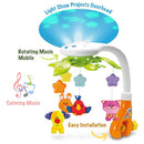 KiddoLab Baby Crib Mobile with Relaxing Music. Includes Ceiling Light Projector with Stars, Animals. Musical Crib Mobile with Timer. Nursery Toys for Babies Ages 0 & Older by TinyTreasures Baby Boutique