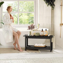35" Shower Bench, Waterproof Poly Lumber Shower Stool for Shaving Legs, Shower Chair Seat Holds up to 400lbs, Bathroom Bench for Inside Shower, Non-Slip (Black) by TinyTreasures Baby Boutique