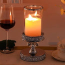 Candle Holder for Pillar Candle, Pillar Candle Holders for Wedding, Coffee Dining Table, Christmas, Table Centerpieces, Home Décor ZXC048D (1 Crystal Ball) by CozyNest Decor