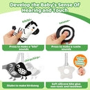 Black and White High Contrast Baby Toys - Sensory Infant Hanging Carseat & Stroller Toy for Newborns 0-6,6-12Months Perfect Easter Birthday & Baby Shower for Babies Boys Girls by TinyTreasures Baby Boutique