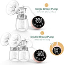 Electric Breast Pump, 3 Modes 9 Levels,Whisper-Quiet Electric Breast Pump, Anti-Backflow, Touchscreen LED，Portable for Home & Travel by TinyTreasures Baby Boutique