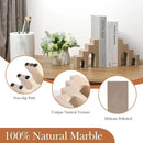 Natural Marble Book Ends for Shelves, Decorative Bookends for Heavy Books, CastleGuard Bookend Book Holder Stopper for Home Office Desk Bookshelf Decoration, Turkey Natural Marble, Set of 2 by CozyNest Decor