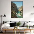 Natural mountain stream scenery poster suitable for bedroom beautiful blue sky flowing river scenery suitable for living room dormitory office by CozyNest Decor